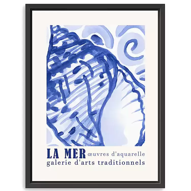 La Mer Poster I Framed Canvas Art Print>Kirklands Home Cheap