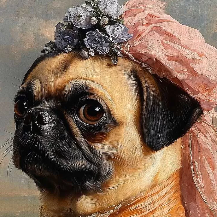 lady_petunia_pugington_framed_art_print_2.webp Lady Petunia Pugington Framed Art Print>Kirklands Home Online