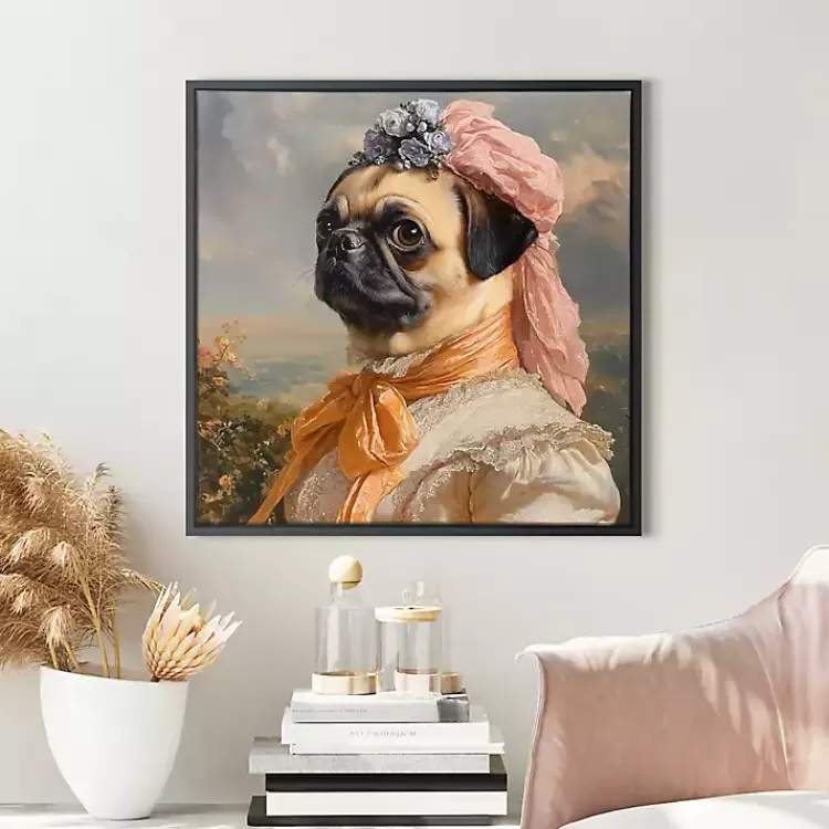 lady_petunia_pugington_framed_art_print_3.webp Lady Petunia Pugington Framed Art Print>Kirklands Home Online