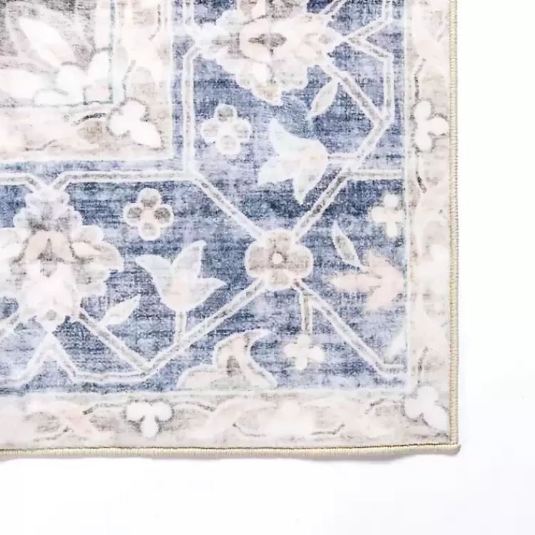 Lara Blue Medallion Washable Area Rug, 5x8>Kirklands Home Sale