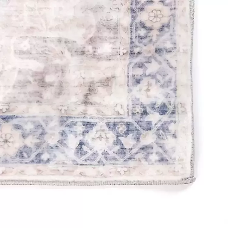 Lara Blue Medallion Washable Runner, 2x7>Kirklands Home Sale
