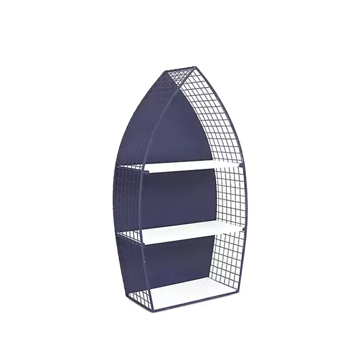Large Navy and White Rowboat Bookshelf, 30 in.>Kirklands Home Cheap