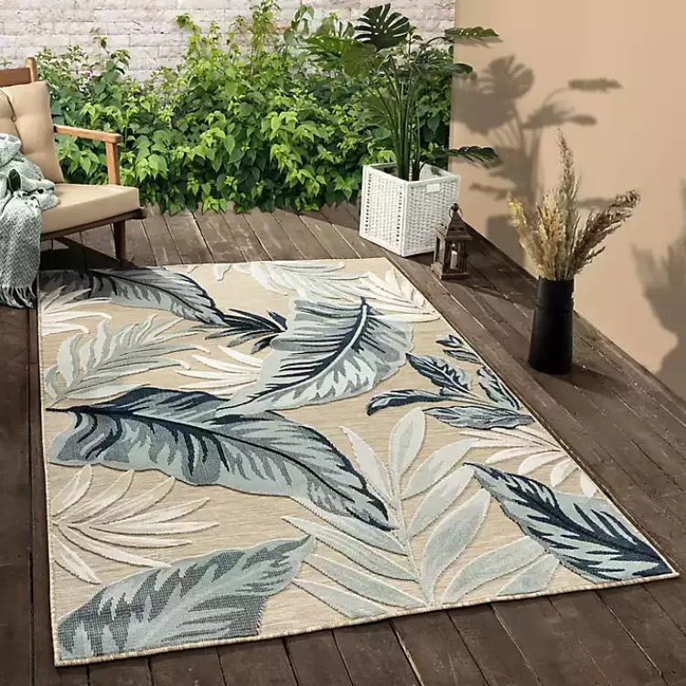 large_print_tropical_leaf_outdoor_area_rug_x_2-1.webp Large Print Tropical Leaf Outdoor Area Rug, 7x9>Kirklands Home Best Sale