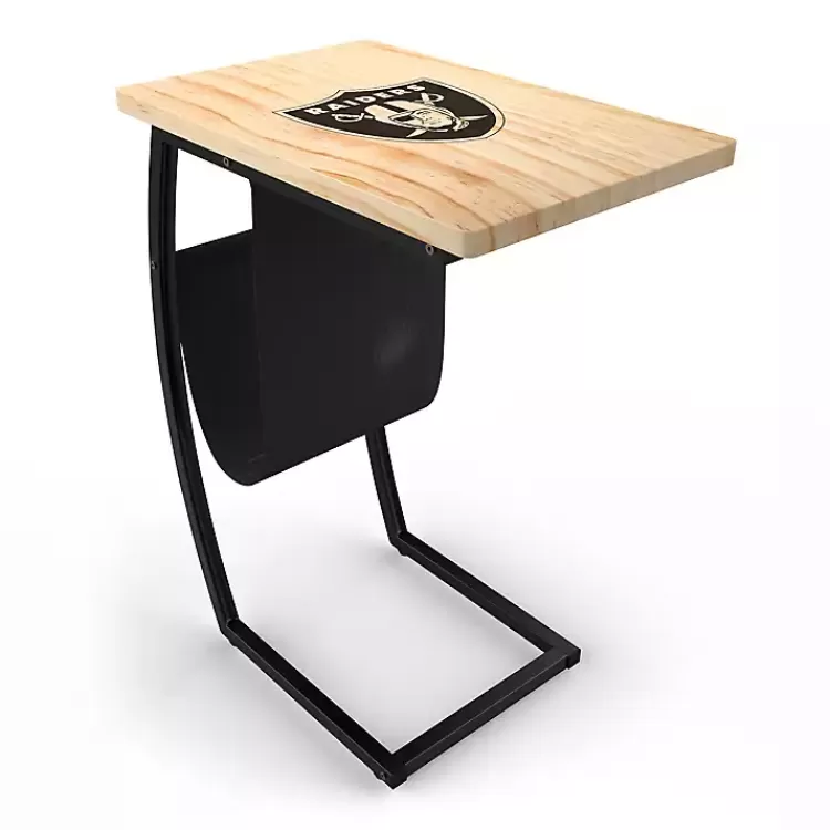 Las Vegas Raiders Wood C-Table>Kirklands Home Online