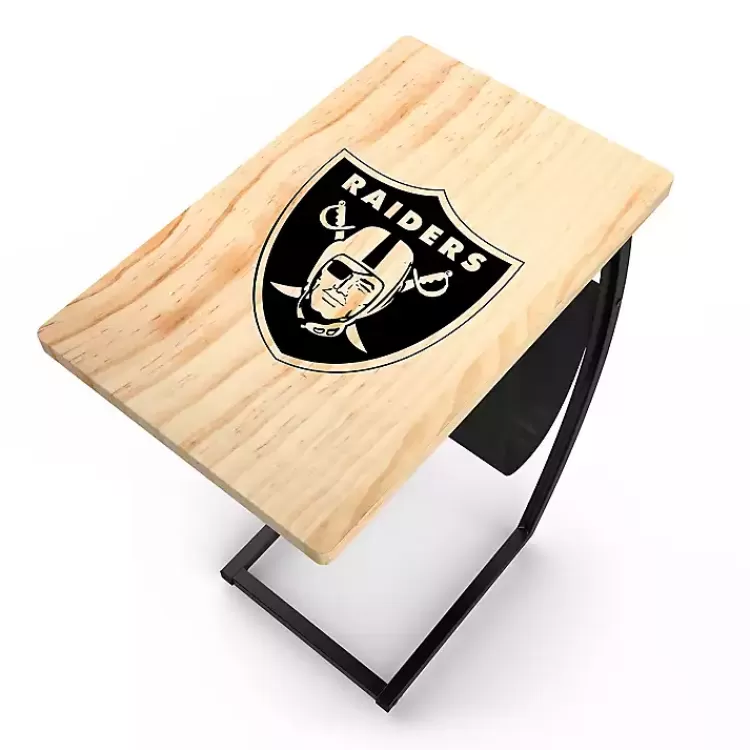 Las Vegas Raiders Wood C-Table>Kirklands Home Online