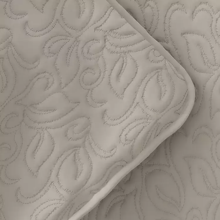 latte_floral_stitch_pc_king_quilt_set_4.webp Latte Floral Stitch 3-pc. King Quilt Set>Kirklands Home New