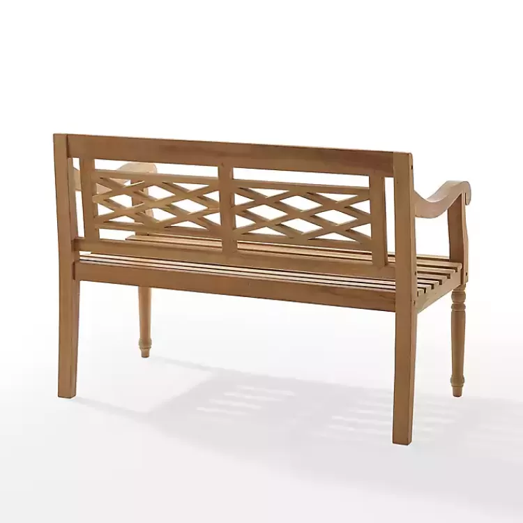 lattice_teakwood_slatted_outdoor_bench_2.webp Lattice Teakwood Slatted Outdoor Bench>Kirklands Home Sale