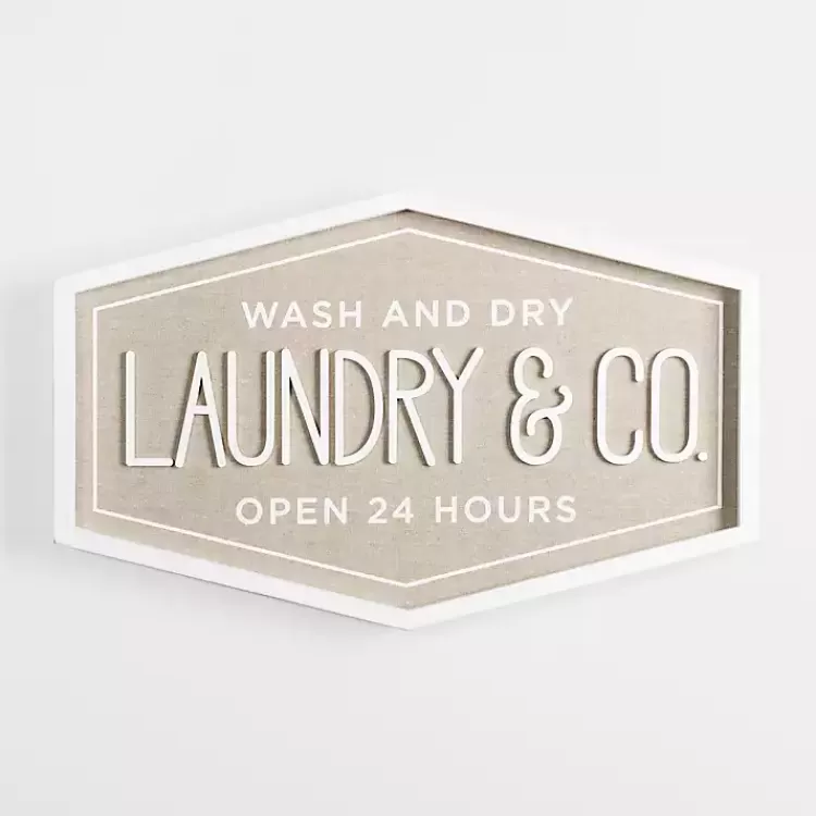 Laundry & Co. Hexagon Wood Plaque>Kirklands Home Fashion