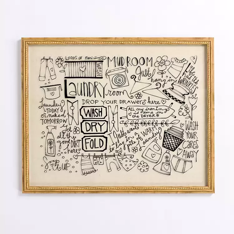 Laundry Words Framed Wall Plaque>Kirklands Home Cheap