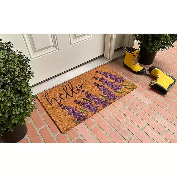 Lavender Hello Doormat>Kirklands Home Fashion