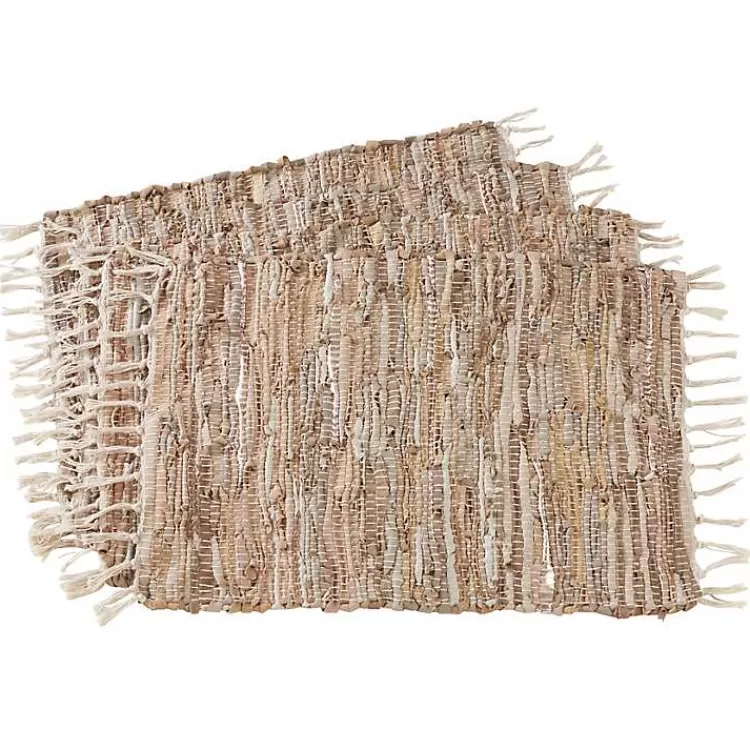Leather and Cotton Chindi Placemats, Set of 4>Kirklands Home Sale