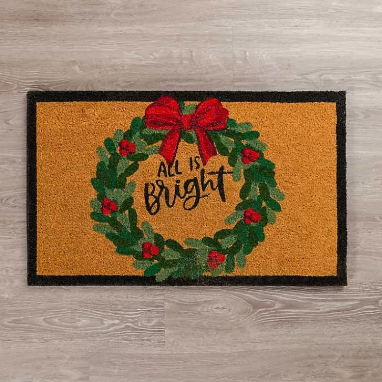 LED All is Bright Christmas Doormat>Kirklands Home Hot