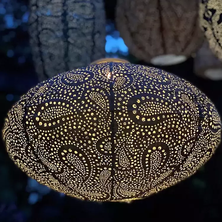 LED Oval Taupe Outdoor Hanging Lantern>Kirklands Home Fashion