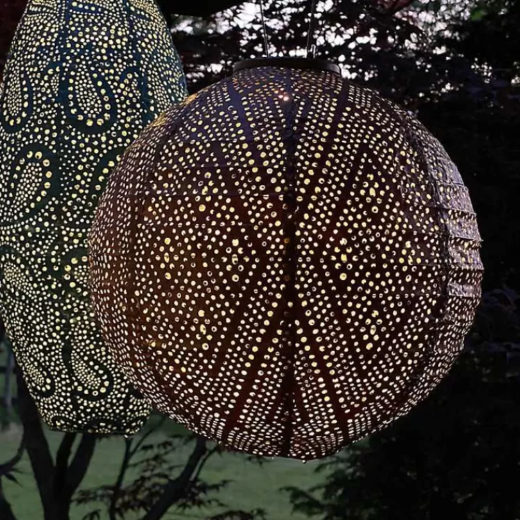 LED Round Copper Outdoor Hanging Lantern>Kirklands Home Outlet