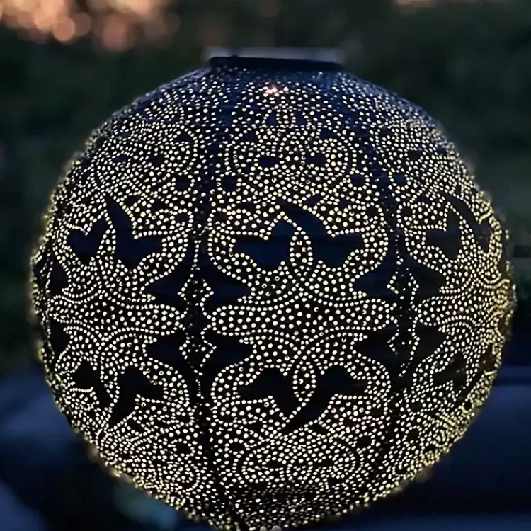 LED Round Dark II Outdoor Hanging Lantern>Kirklands Home Sale