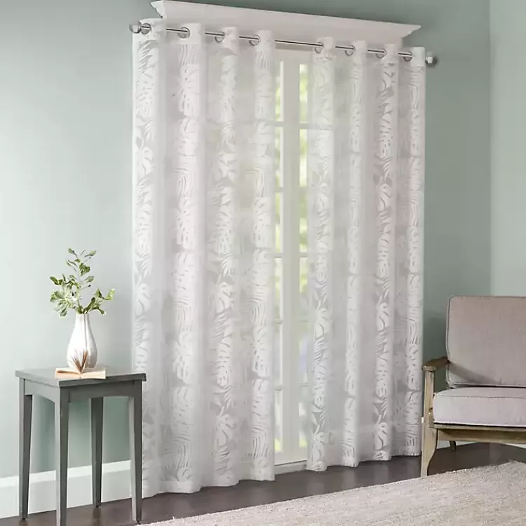 Leilani Palm Leaf Curtain Panel, 63 in.>Kirklands Home Online
