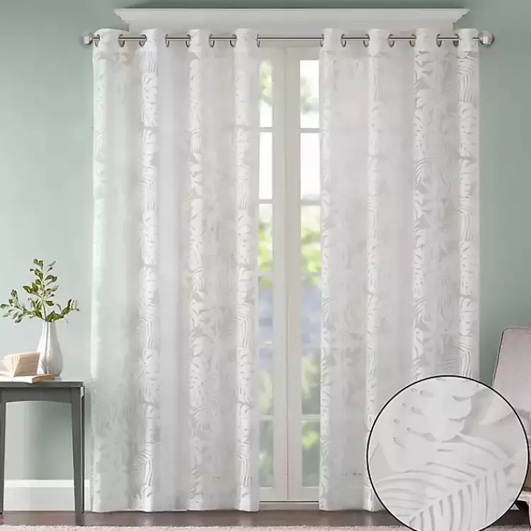 leilani_white_palm_leaf_curtain_panel__in_2-1.webp Leilani Palm Leaf Curtain Panel, 63 in.>Kirklands Home Online