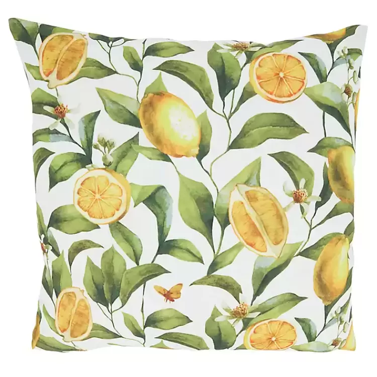 Lemon Blooms Outdoor Pillow>Kirklands Home Flash Sale