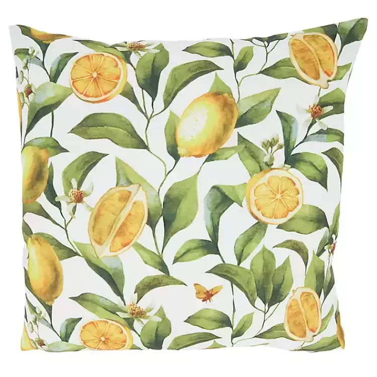 Lemon Blooms Outdoor Pillow>Kirklands Home Flash Sale