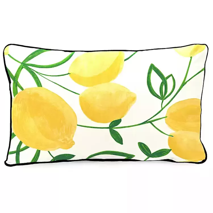 Lemon Home Sweet Home Outdoor Lumbar Pillow>Kirklands Home Fashion