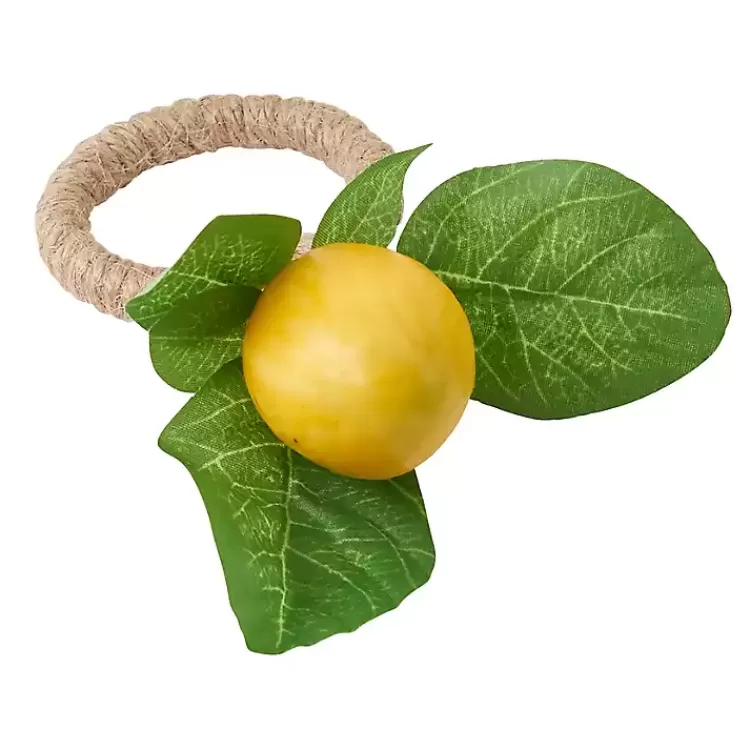 Lemon Leaf Rope Napkin Rings, Set of 4>Kirklands Home Hot