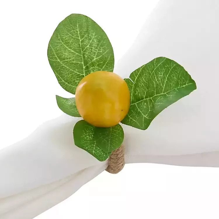 lemon_leaf_rope_napkin_rings_set_of__2.webp Lemon Leaf Rope Napkin Rings, Set of 4>Kirklands Home Hot