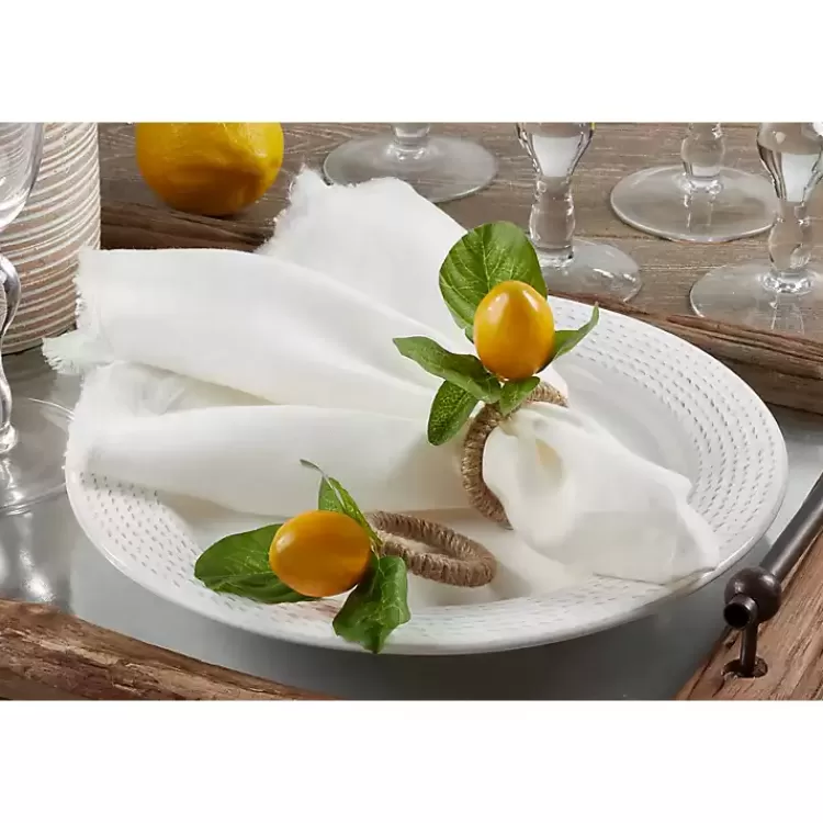 lemon_leaf_rope_napkin_rings_set_of__3.webp Lemon Leaf Rope Napkin Rings, Set of 4>Kirklands Home Hot