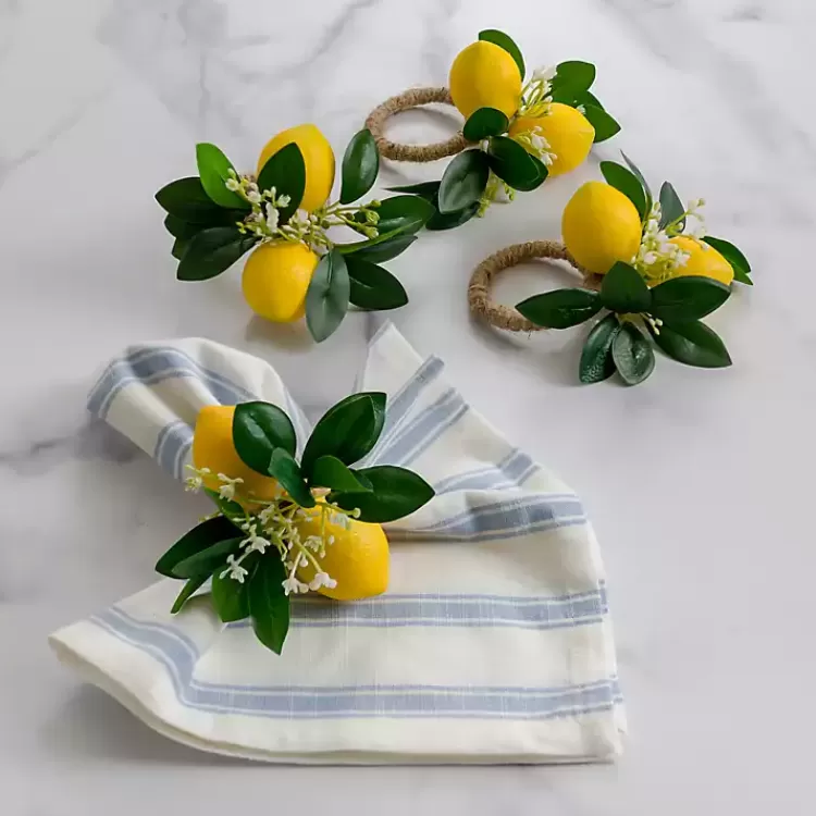 Lemon Napkin Rings, Set of 4>Kirklands Home Outlet