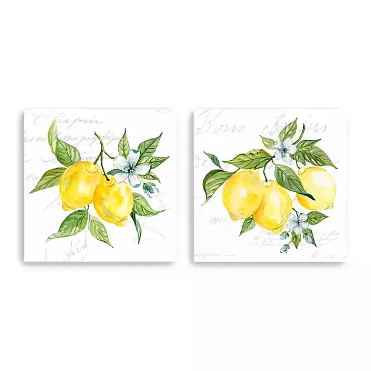 Lemon Squeeze Canvas Art Prints, Set of 2>Kirklands Home Flash Sale