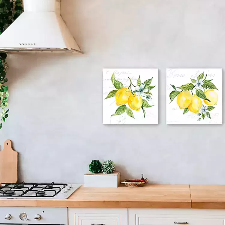 Lemon Squeeze Canvas Art Prints, Set of 2>Kirklands Home Flash Sale