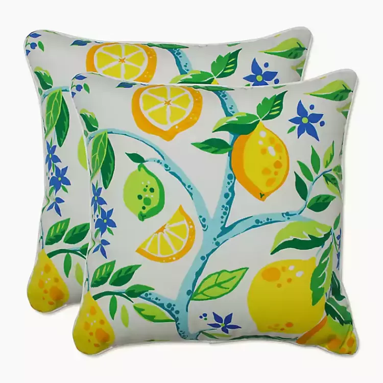 Lemon Tree Outdoor Pillows, Set of 2>Kirklands Home Sale