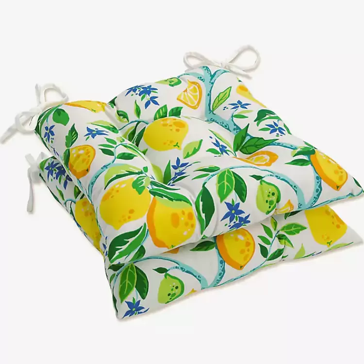 Lemon Tree Tufted Outdoor Seat Cushions, Set of 2>Kirklands Home New