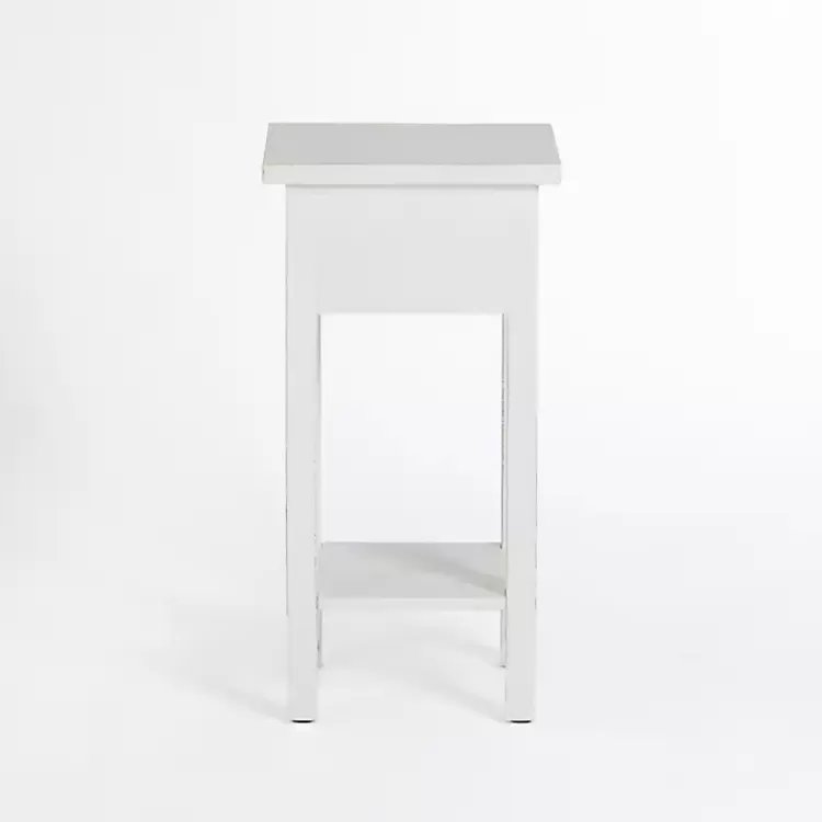 leo_white_wood_accent_table_3.webp Leo Wood Accent Table>Kirklands Home Outlet