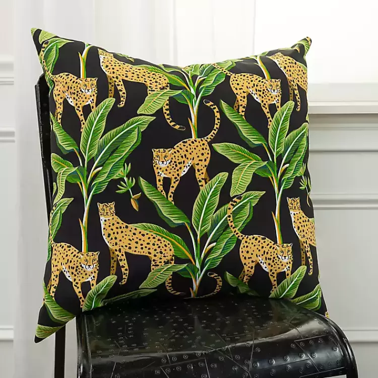 leopard__palm_tree_outdoor_pillow__in_4.webp Leopard & Palm Tree Outdoor Pillow, 22 in.>Kirklands Home New