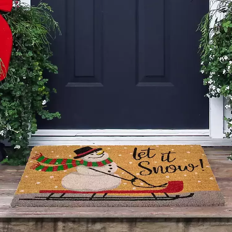 Let It Snow Festive Christmas Doormat>Kirklands Home Sale