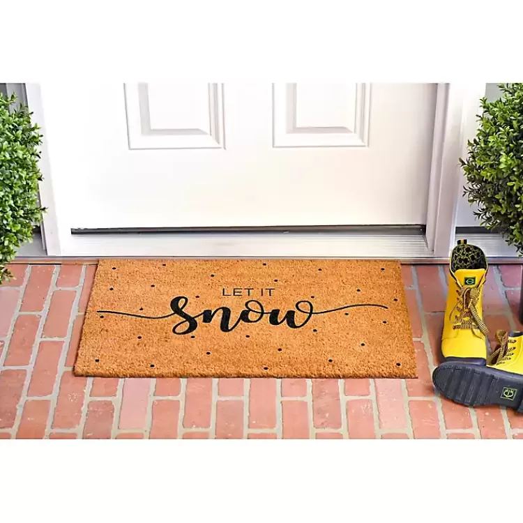 let_it_snow_polka_dot_coir_doormat_2.webp Let it Snow Polka Dot Coir Doormat>Kirklands Home Store