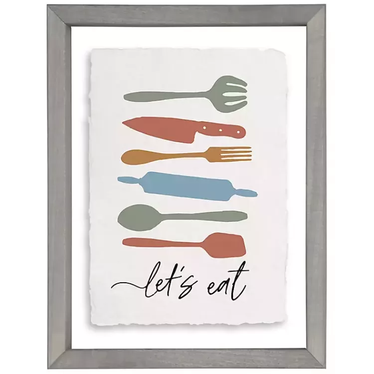 Let's Eat Framed Wall Plaque>Kirklands Home Clearance