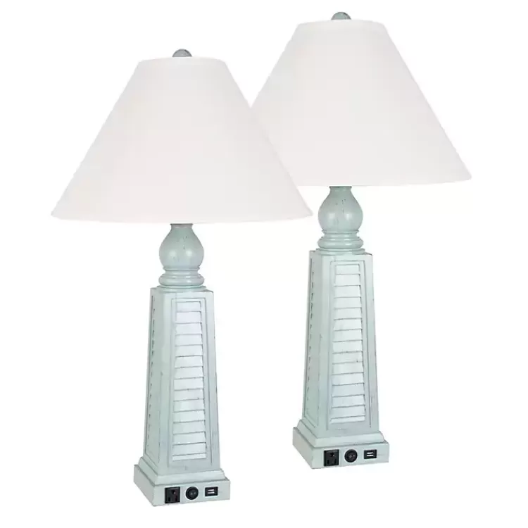 Light Shutter USB Table Lamps, Set of 2>Kirklands Home Cheap