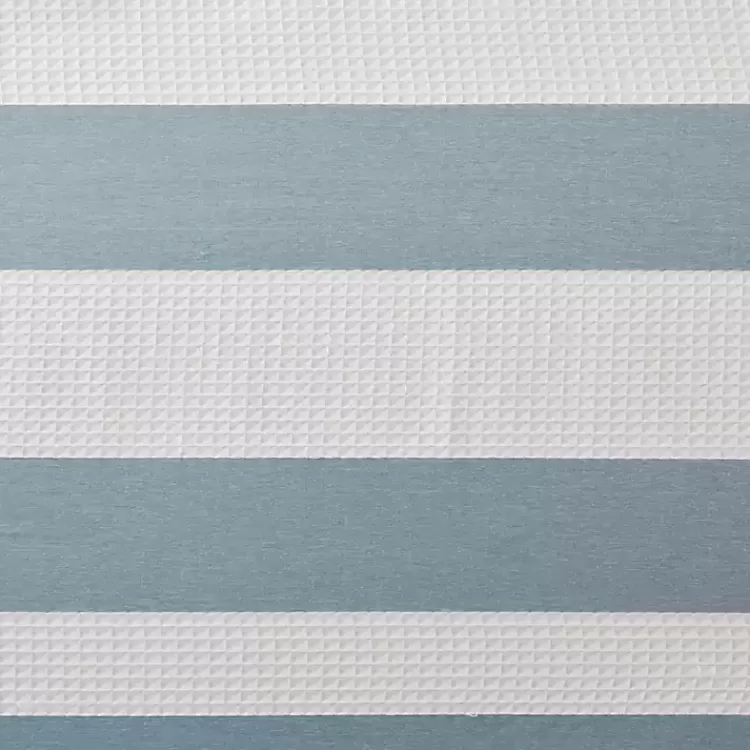 light_blue_striped_waffle_shower_curtain_4.webp Light Blue Striped Waffle Shower Curtain>Kirklands Home Fashion