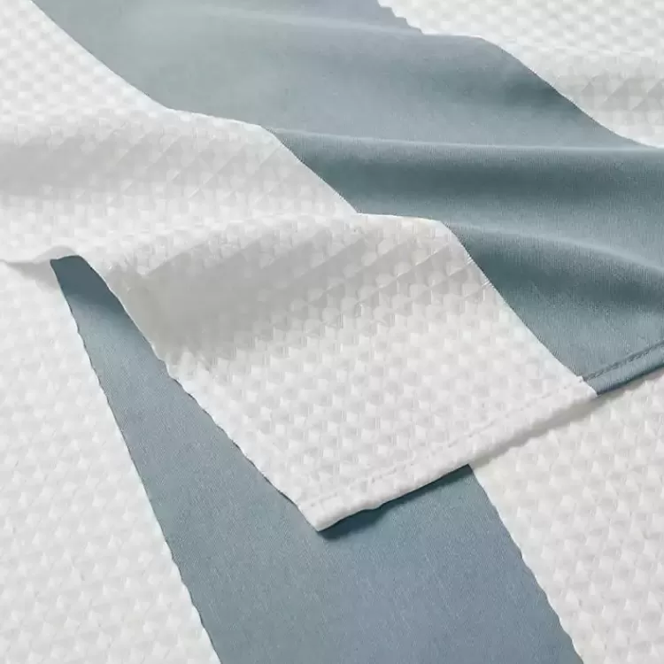light_blue_striped_waffle_shower_curtain_5.webp Light Blue Striped Waffle Shower Curtain>Kirklands Home Fashion