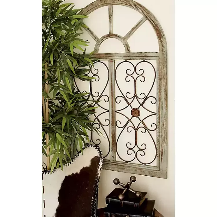 light_blue_wood_arched_window_wall_plaque_2.webp Light Blue Wood Arched Window Wall Plaque>Kirklands Home Cheap