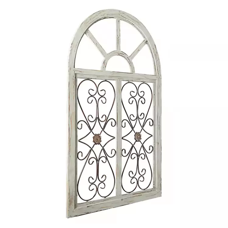 light_blue_wood_arched_window_wall_plaque_5.webp Light Blue Wood Arched Window Wall Plaque>Kirklands Home Cheap
