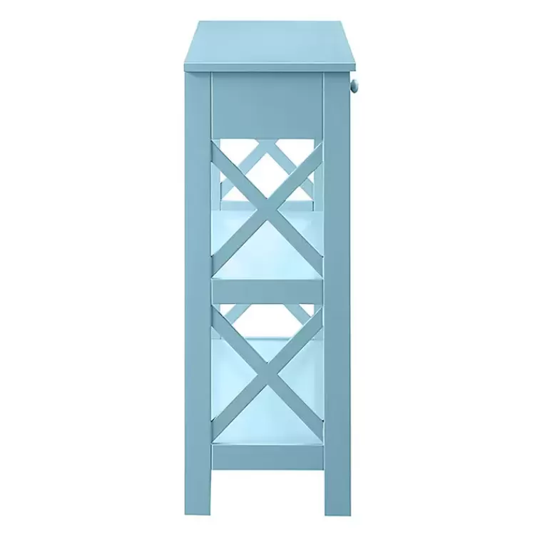 light_blue_xframe_shelf_console_table_5.webp Light X-Frame 2-Shelf Console Table>Kirklands Home Store