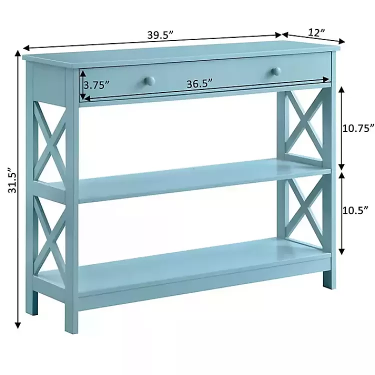 light_blue_xframe_shelf_console_table_7.webp Light X-Frame 2-Shelf Console Table>Kirklands Home Store