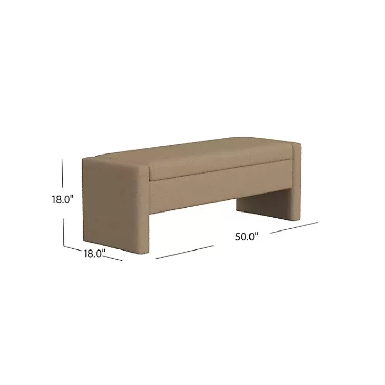 light_brown_boucle_modern_storage_bench_4.webp Light Boucle Modern Storage Bench>Kirklands Home Sale
