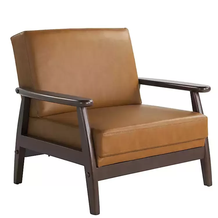 Light Faux Leather Ambon Accent Chair>Kirklands Home Online