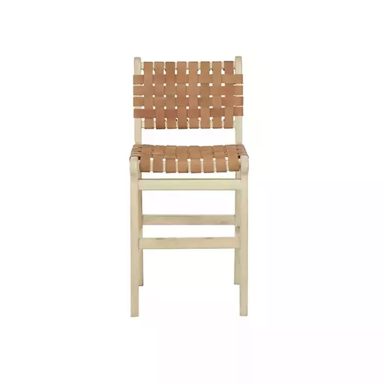 light_brown_woven_leather_wooden_counter_stool_3.webp Light Brown Woven Leather Wooden Counter Stool>Kirklands Home Hot