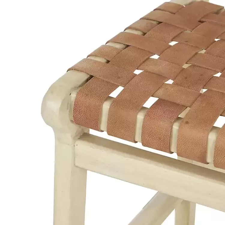light_brown_woven_leather_wooden_counter_stool_4.webp Light Brown Woven Leather Wooden Counter Stool>Kirklands Home Hot