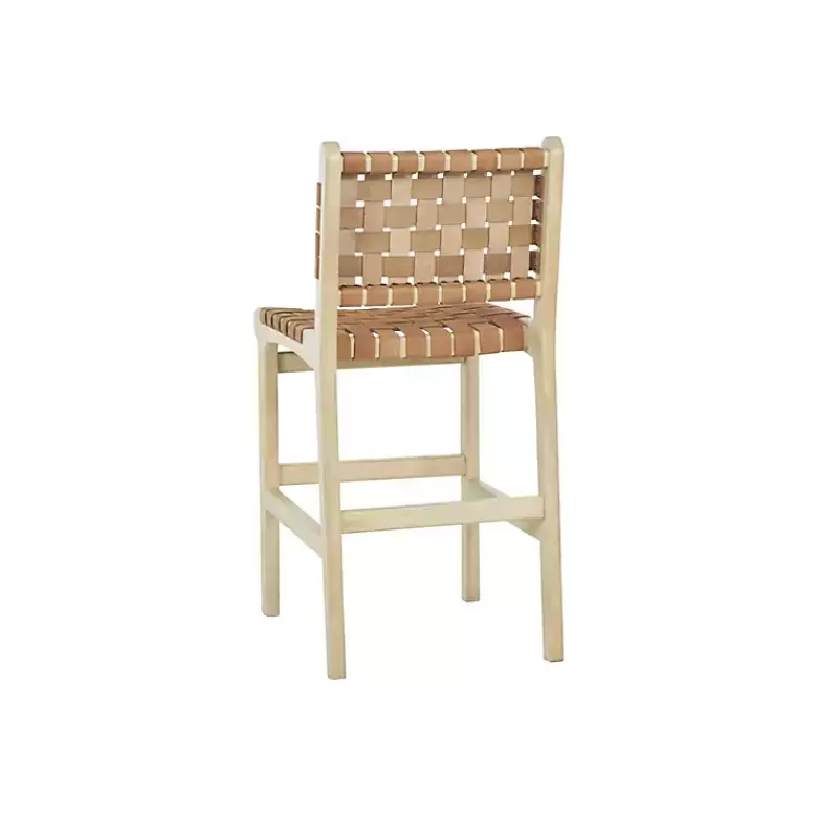 light_brown_woven_leather_wooden_counter_stool_6.webp Light Brown Woven Leather Wooden Counter Stool>Kirklands Home Hot