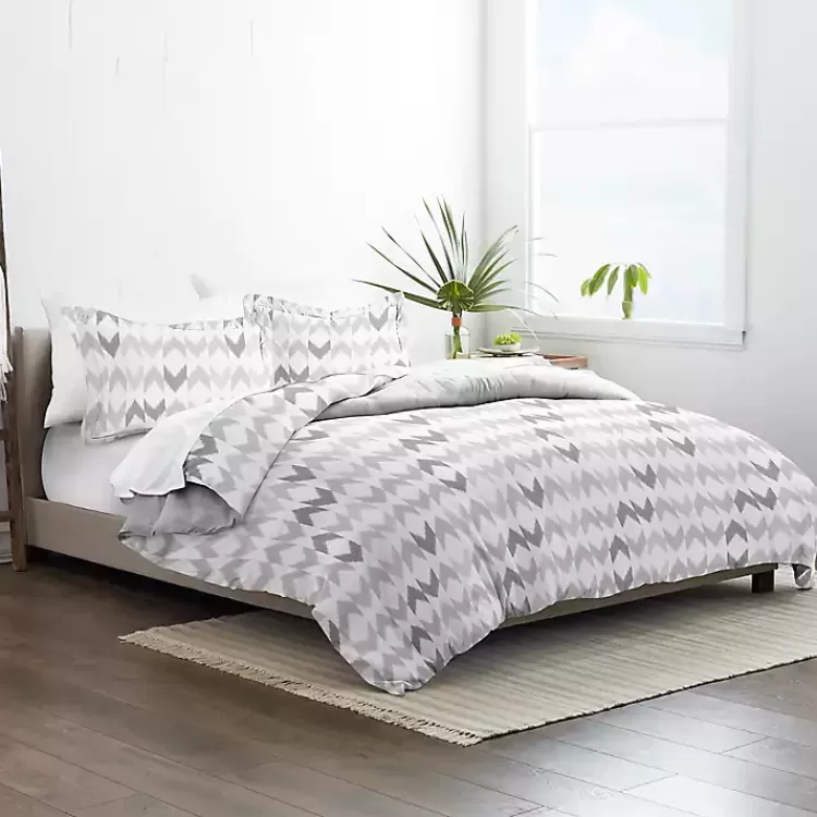 light_gray_chevron_pc_queen_duvet_cover_set_3.webp Light Gray Chevron 3-Pc. Queen Duvet Cover Set>Kirklands Home Online